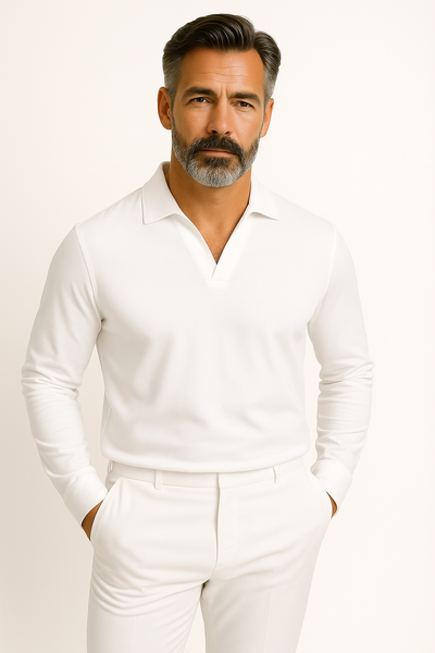 Bjorn | Langermet polo i bomull